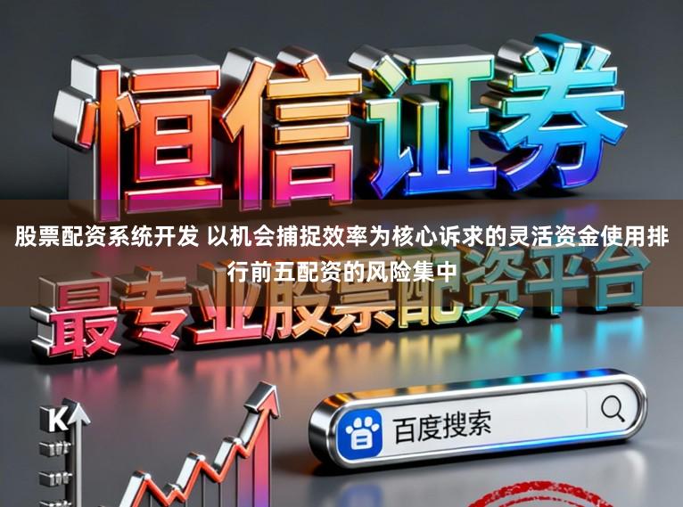 股票配资系统开发 以机会捕捉效率为核心诉求的灵活资金使用排行前五配资的风险集中