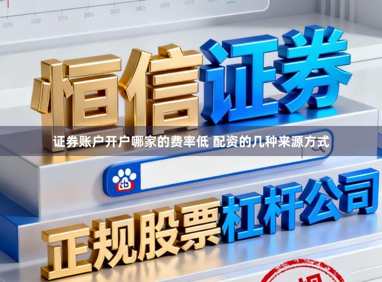 证券账户开户哪家的费率低 配资的几种来源方式