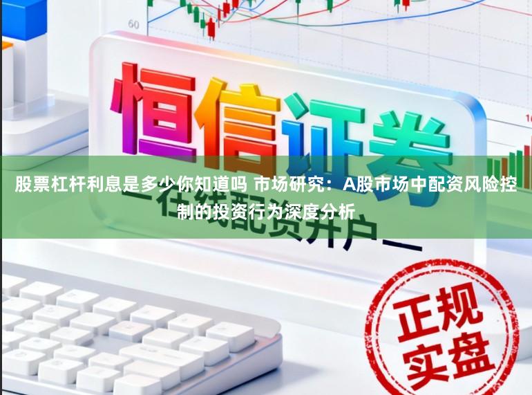 股票杠杆利息是多少你知道吗 市场研究:A股市场中配资风险控制的投资行为深度分析